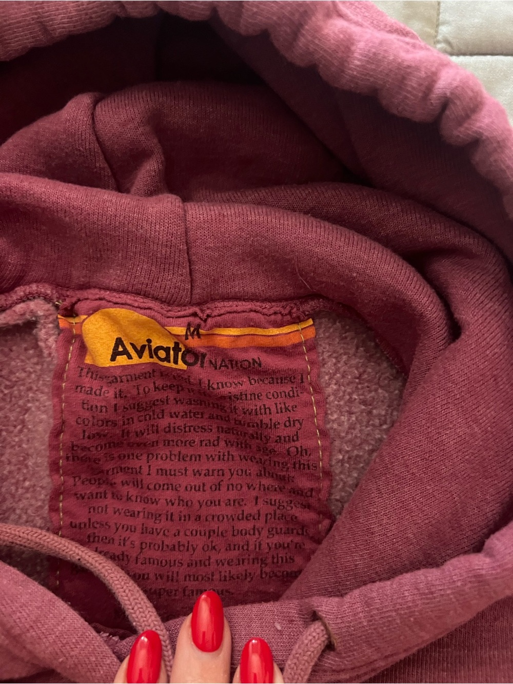 Aviator Nation Pink Hoodie & Sweatpants Set Size Medium - Picture 5 of 5